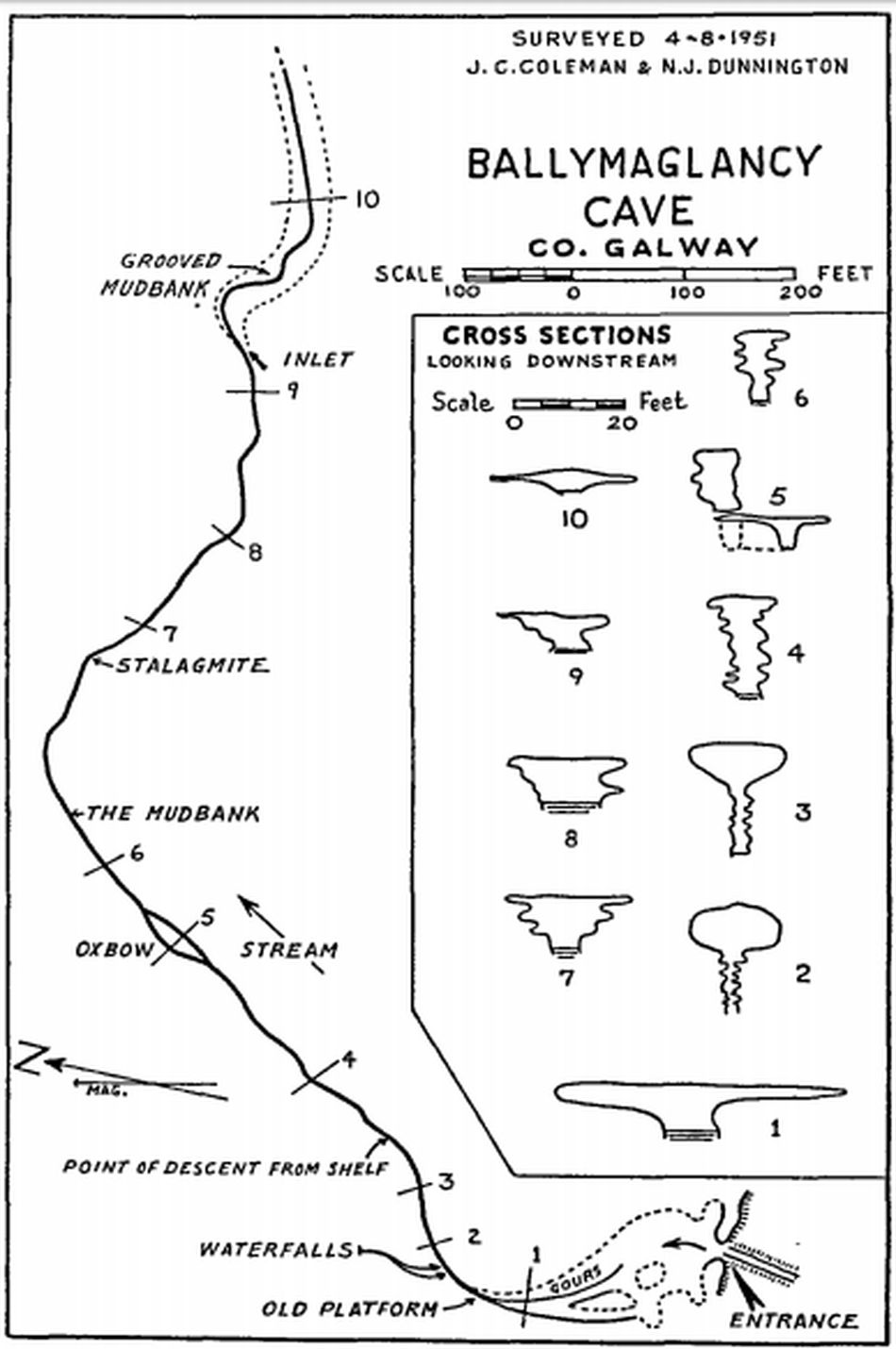 Ballymaglancy Cave map